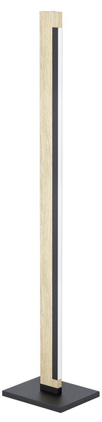 Piantana Moderna Camacho Acciaio Nero Luce Led Integrato 19,5W