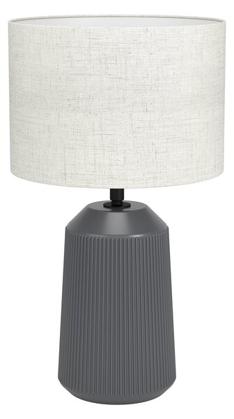 Lampada Da Tavolo Minimal Capalbio Ceramica Grigio 1 Luce E27