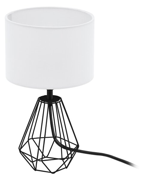 Lampada Da Tavolo Carlton 2 Acciaio Nero 1 Luce E14