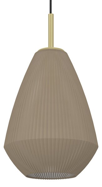 Lampadario A Sospensione Moderno Caprarola Acciaio Ottone Spazzolato 3 Luci E27