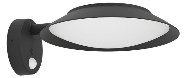 Applique Solare Esterno Contemporaneo Cerrisi Policarbonato Nero E Bianco Led