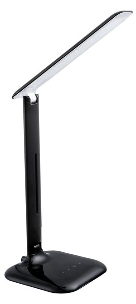 Lampada Da Tavolo Moderna Caupo Policarbonato Nero Luce Led Integrato 2,1W