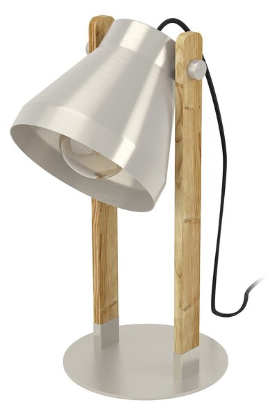 Lampada Da Tavolo Vintage Cawton Acciaio Grigio Acciaio 1 Luce E27