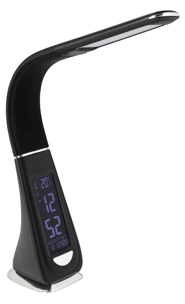 Lampada Da Tavolo Moderna Cognoli Policarbonato Nero Luce Led Integrato 4,4W