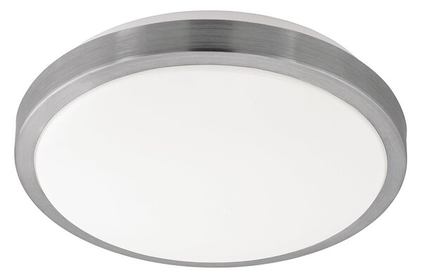 Plafoniera Classico Competa 1 Acciaio Bianco Luce Led Integrato 18W