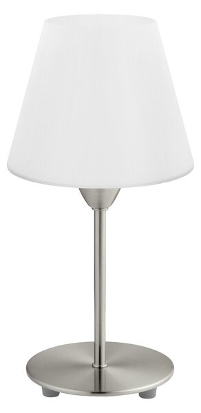 Lampada Da Tavolo Moderna Damasco 1 Acciaio Nichel Satinato 1 Luce E14