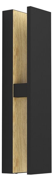 Applique Esterno Moderna Costorio Alluminio Marrone E Nero Led