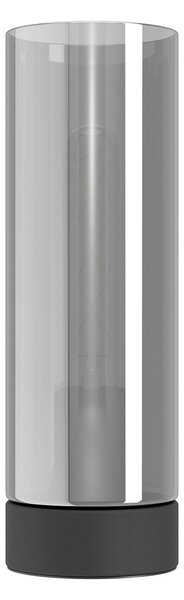 Lampada Da Tavolo Moderna Damasco 1 Acciaio Nero 1 Luce E27
