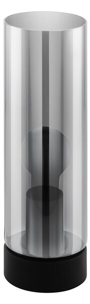 Lampada Da Tavolo Moderna Damasco 1 Acciaio Nero 1 Luce E27