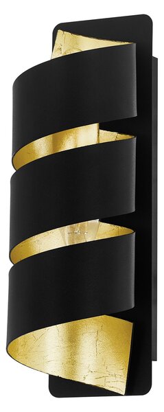 Applique Moderna Elizondo Acciaio Nero 1 Luce E14