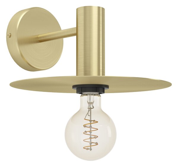 Applique Moderna Escandell Acciaio Ottone Spazzolato 1 Luce E27
