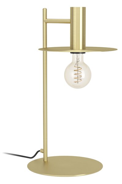 Lampada Da Tavolo Moderna Escandell Acciaio Ottone Spazzolato 1 Luce E27