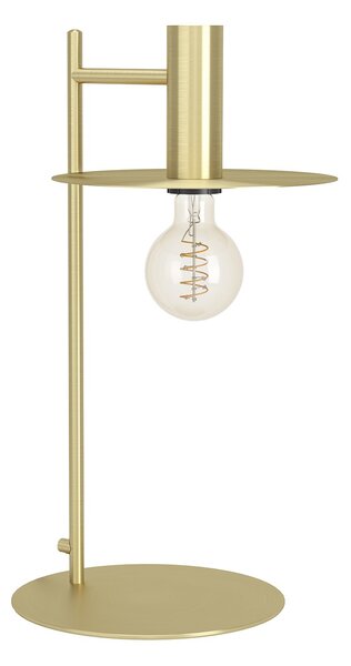 Lampada Da Tavolo Moderna Escandell Acciaio Ottone Spazzolato 1 Luce E27