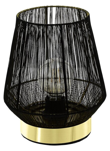 Lampada Da Tavolo Contemporanea Escandidos Acciaio Nero 1 Luce E27