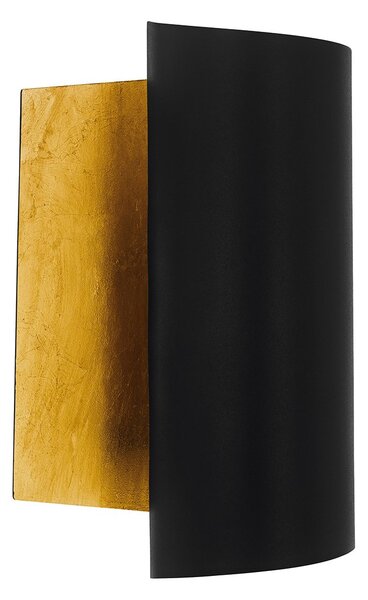 Applique Moderna Falicetto Acciaio Nero 1 Luce E27