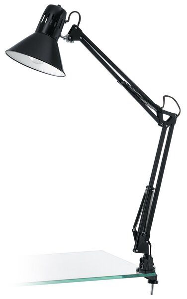 Lampada Da Tavolo Contemporanea Firmo Acciaio Nero Nero Lucido 1 Luce E27