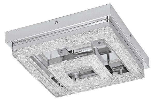 Plafoniera Moderna Fradelo Acciaio Cromo 1 Luce Led Integrato 2W