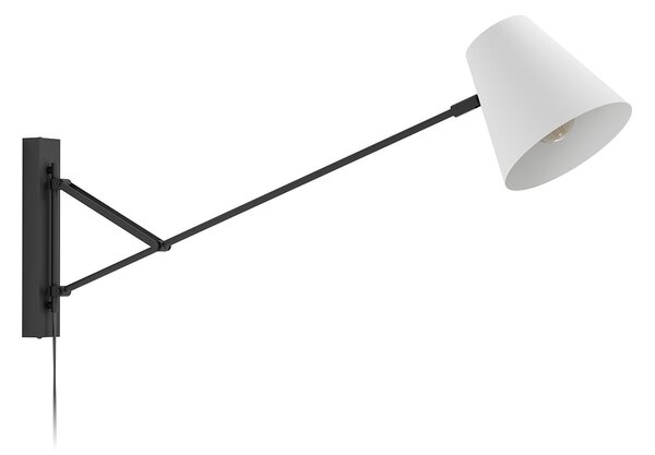 Applique Minimal Forcadet Acciaio Nero 1 Luce E27