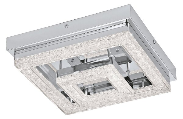 Plafoniera Moderna Fradelo Acciaio Cromo 1 Luce Led Integrato 2W