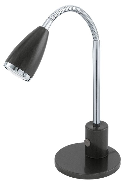 Lampada Da Tavolo Contemporanea Fox Acciaio Antracite 1 Luce Gu10 2,8W