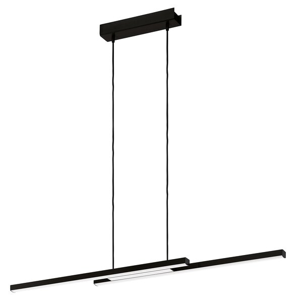 Lampadario Contemporaneo Fraioli-Z Alluminio Nero 2 Luci Led 17W 4800Lm