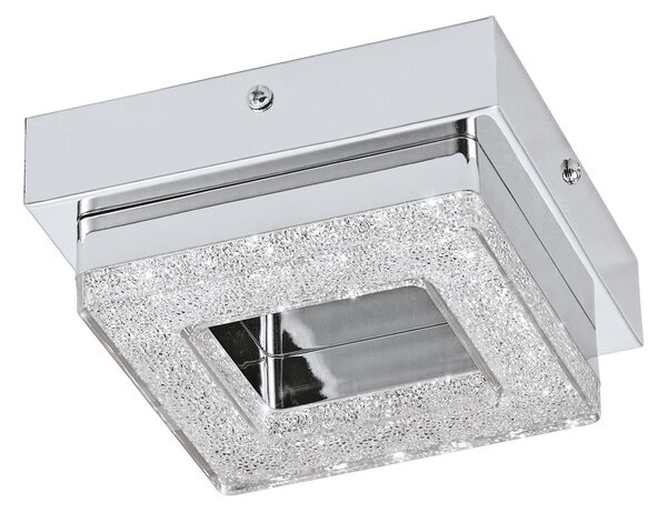 Plafoniera Moderna Fradelo Acciaio Cromo 1 Luce Led Integrato 3,2W