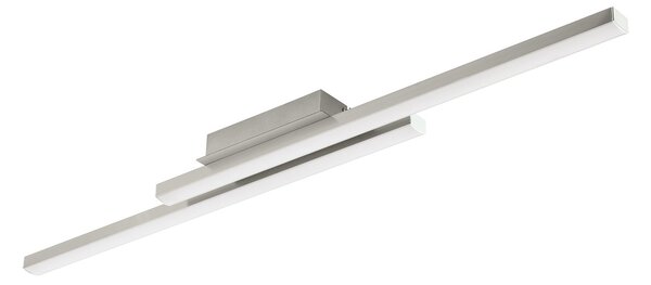 Plafoniera Contemporanea Fraioli-Z Alluminio Nichel Satinato 2 Luci Led 17W