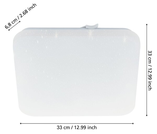 Plafoniera Moderna Frania-S Acciaio Bianco Luce Led Integrato 14,6W