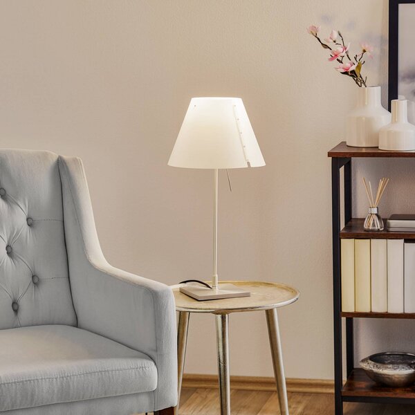 Luceplan Lampada da tavolo Costanzina, Bianco / Opale, Soggiorno / Sala da pranzo, Alluminio, Design, Lampada da tavolo