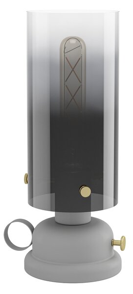 Lampada Da Tavolo Vintage Gargrave Acciaio Grigio 1 Luce E27
