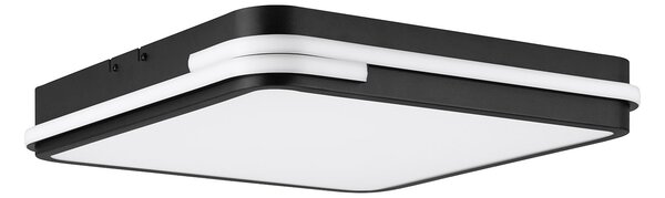 Plafoniera Moderna Genovese-Z Alluminio Nero Luce Led Integrato 22W