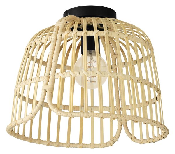 Plafoniera Vintage Glyneath Acciaio Nero 1 Luce E27