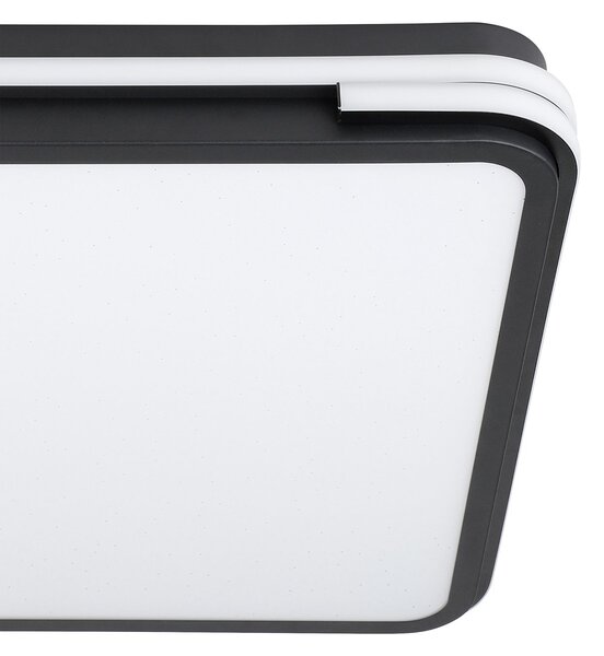 Plafoniera Moderna Genovese-Z Alluminio Nero Luce Led Integrato 22W