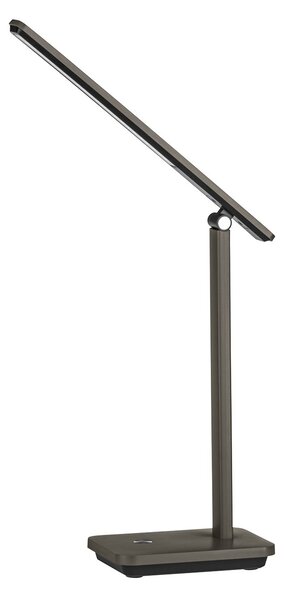 Lampada Da Tavolo Minimal Iniesta Policarbonato Nero Luce Led Integrato 3,6W