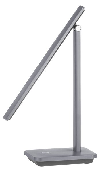 Lampada Da Tavolo Minimal Iniesta Policarbonato Grigio Luce Led Integrato 3,6W