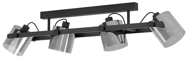 Plafoniera Vintage Hornwood 2 Acciaio Nero 4 Luci E27