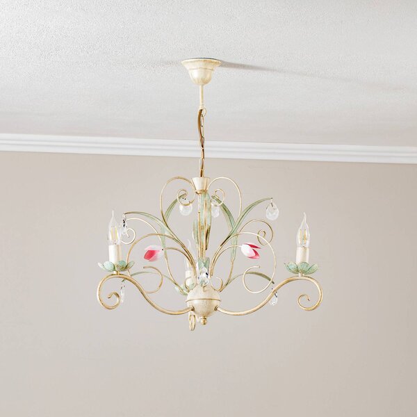 Lampadario a soffitto Florina Luminex, dimmerabile, Soggiorno / Sala da pranzo, Metallo, Fiorentino, Lampadario stile fiorentino