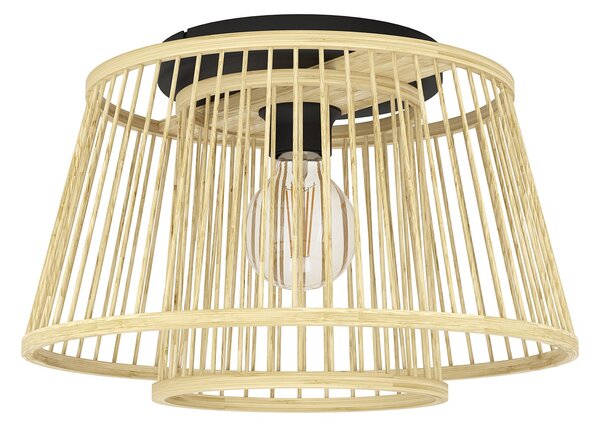 Plafoniera Vintage Hykeham Acciaio Nero 1 Luce E27