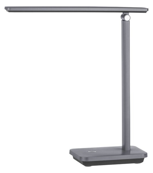 Lampada Da Tavolo Minimal Iniesta Policarbonato Grigio Luce Led Integrato 3,6W