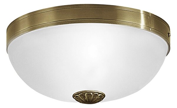 Plafoniera Classico Imperial Metallo Ottone Brunito 2 Luci E27