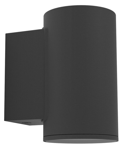 Applique Esterno Moderna Izzalini Acciaio Nero 1 Luce Gu10