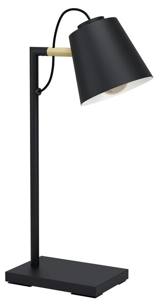 Lampada Da Tavolo Vintage Lacey Acciaio Nero 1 Luce E14