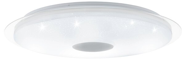Plafoniera Moderna Lanciano Acciaio Bianco Luce Led Integrato 36W