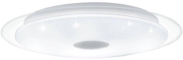 Plafoniera Moderna Lanciano 1 Acciaio Bianco Luce Led Integrato 33W