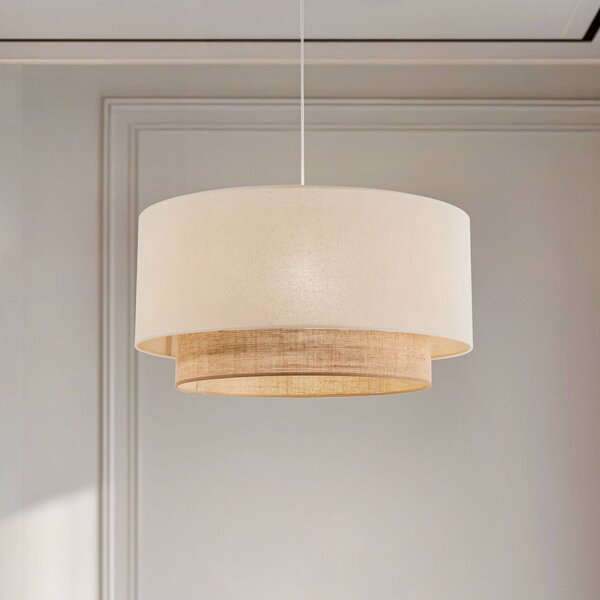 Lampada a sospensione Boho Duolla, dimmerabile, Bianco / Opale, Camera da letto, Metallo, Lampada a sospensione