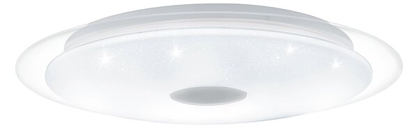 Plafoniera Moderna Lanciano 1 Acciaio Bianco Luce Led Integrato 18,8W