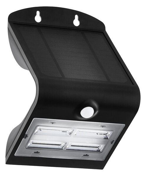 Applique Esterno Moderna Lamozzo Policarbonato Nero E Trasparente Led