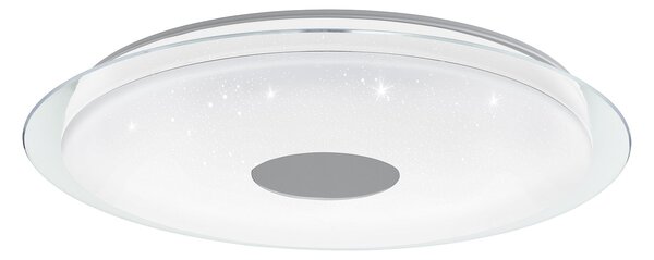 Plafoniera Moderna Lanciano-Z Acciaio Bianco Luce Led Integrato 38,1W