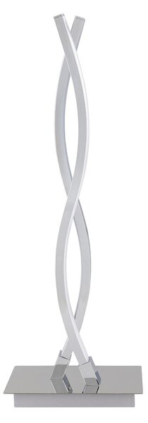 Lampada Da Tavolo Moderna Lasana 2 Acciaio Cromo 2 Luci Led Integrato 5,5W