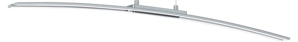 Lampadario A Sospensione Moderno Lasana Alluminio Cromo 1 Luce Led 30W 3500Lm